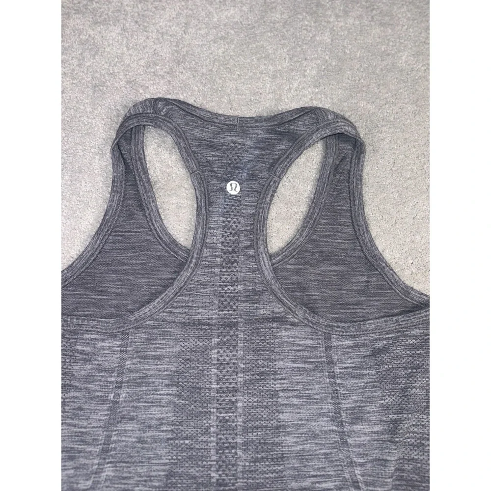 Lululemon Swiftly Tech Tank Top Womens 6 Gray Swift Stride Crush Distance Run